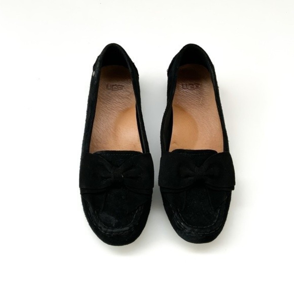 UGG Australia Lilliana Fixed Bow Suede Flats Loafers 1010098 Size 5.5